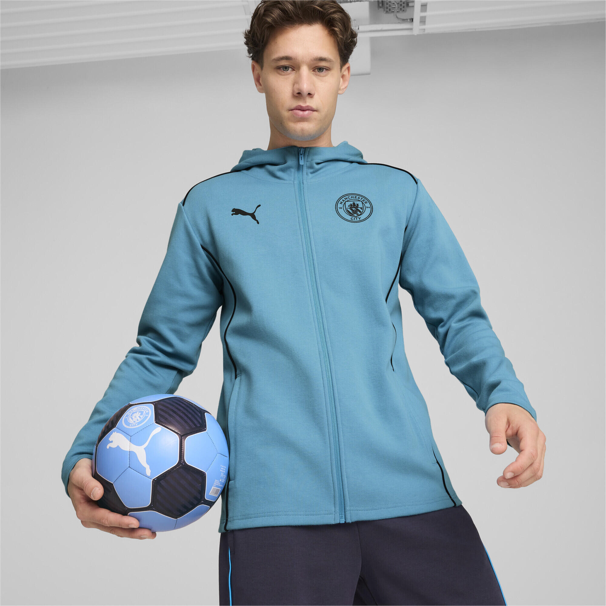 Giacca da calcio con cappuccio Manchester City Casuals da uomo PUMA 2/7