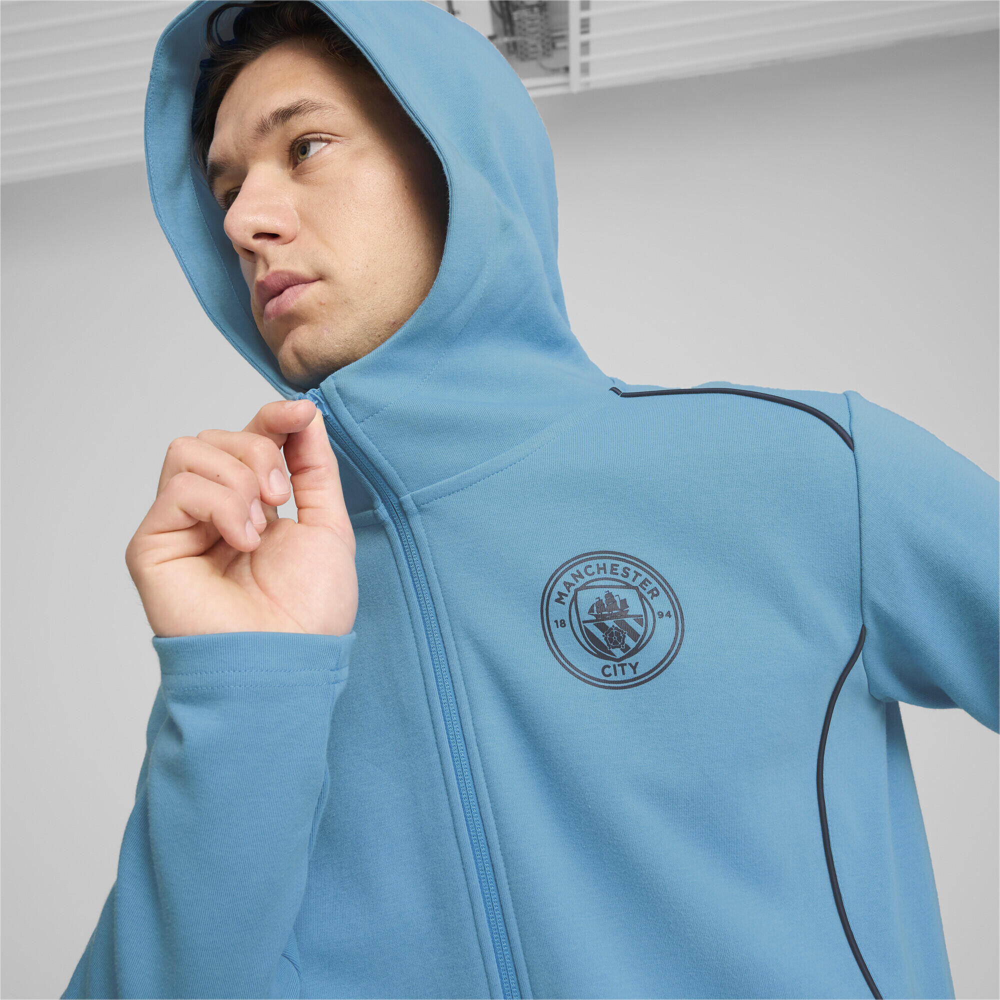 Giacca da calcio con cappuccio Manchester City Casuals da uomo PUMA 3/7