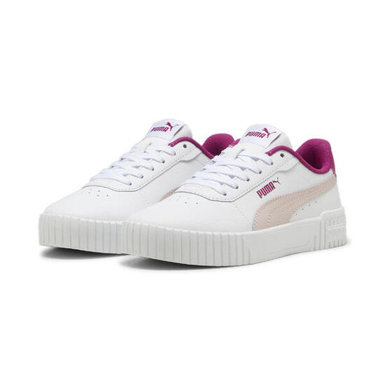 Baskets Carina 2.0 Enfant et Adolescent PUMA White Mauve Mist Magenta Gleam Pink