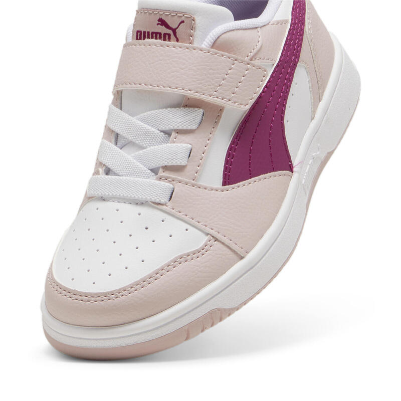 Sneakers PUMA Rebound V6 Lo per bambini PUMA Mauve Mist Magenta Gleam White Pink