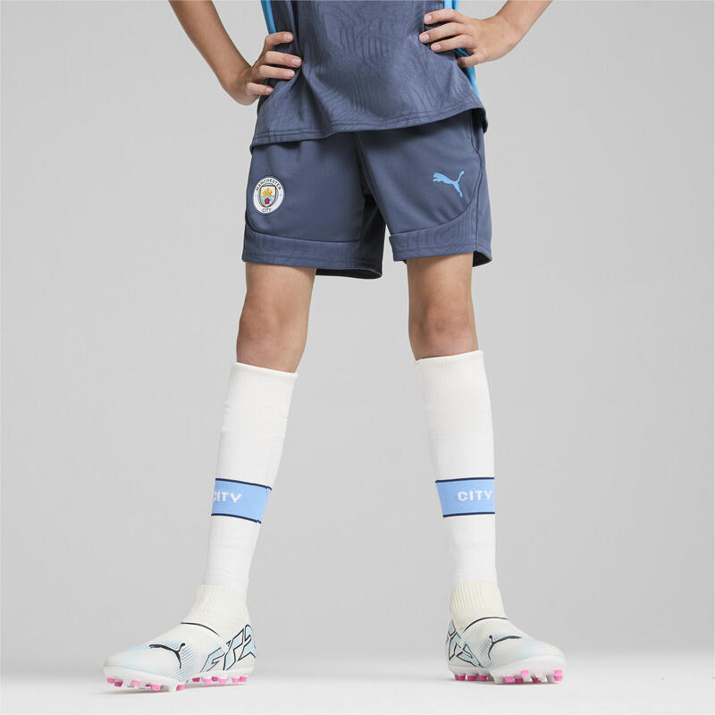 Shorts da allenamento Manchester City per ragazzi PUMA Inky Blue Magic