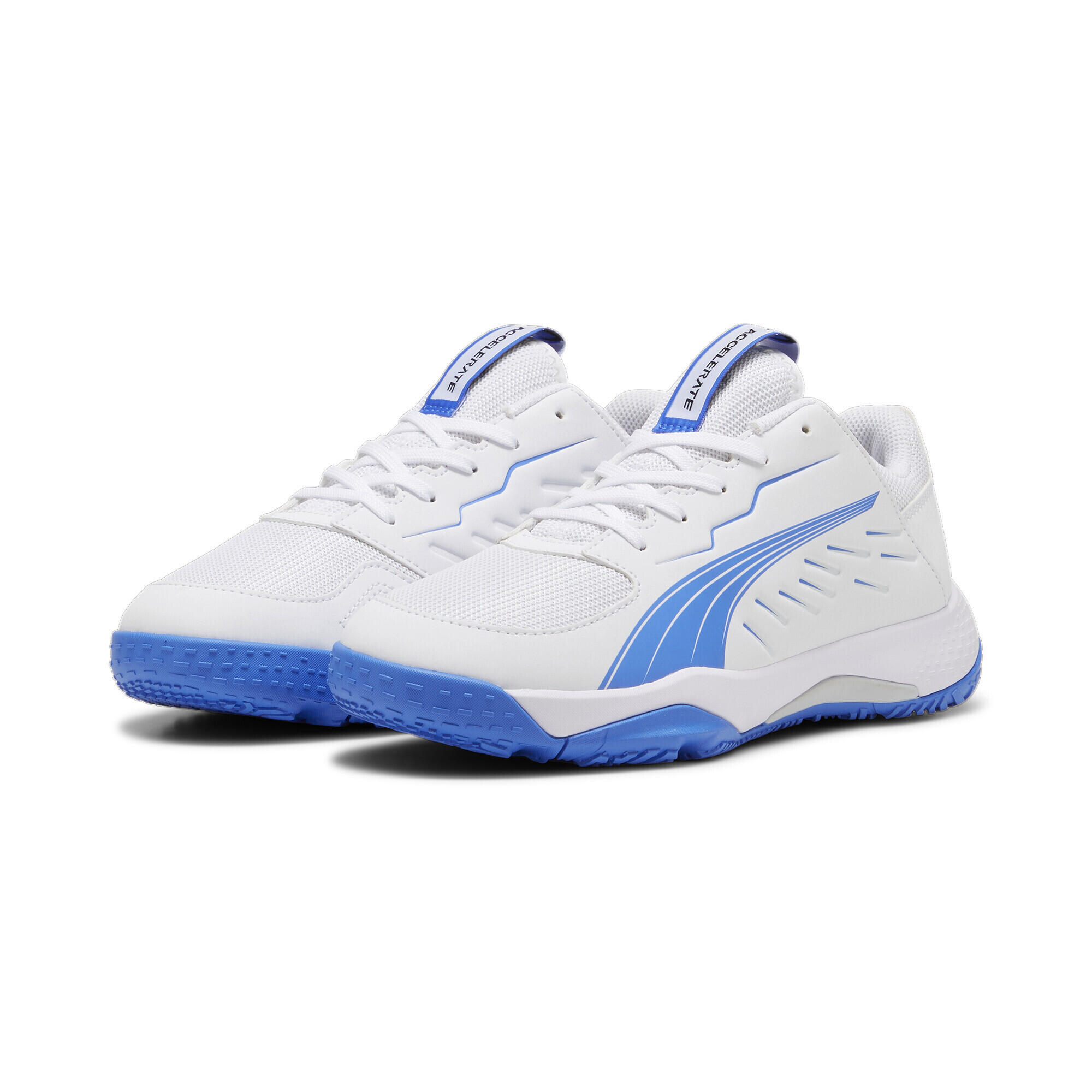 Puma - Chaussures De Sport En Salle Accelerate Enfant Et Adolescent Puma - Chaussures De Sport - Blanc|bleu - Decathlon