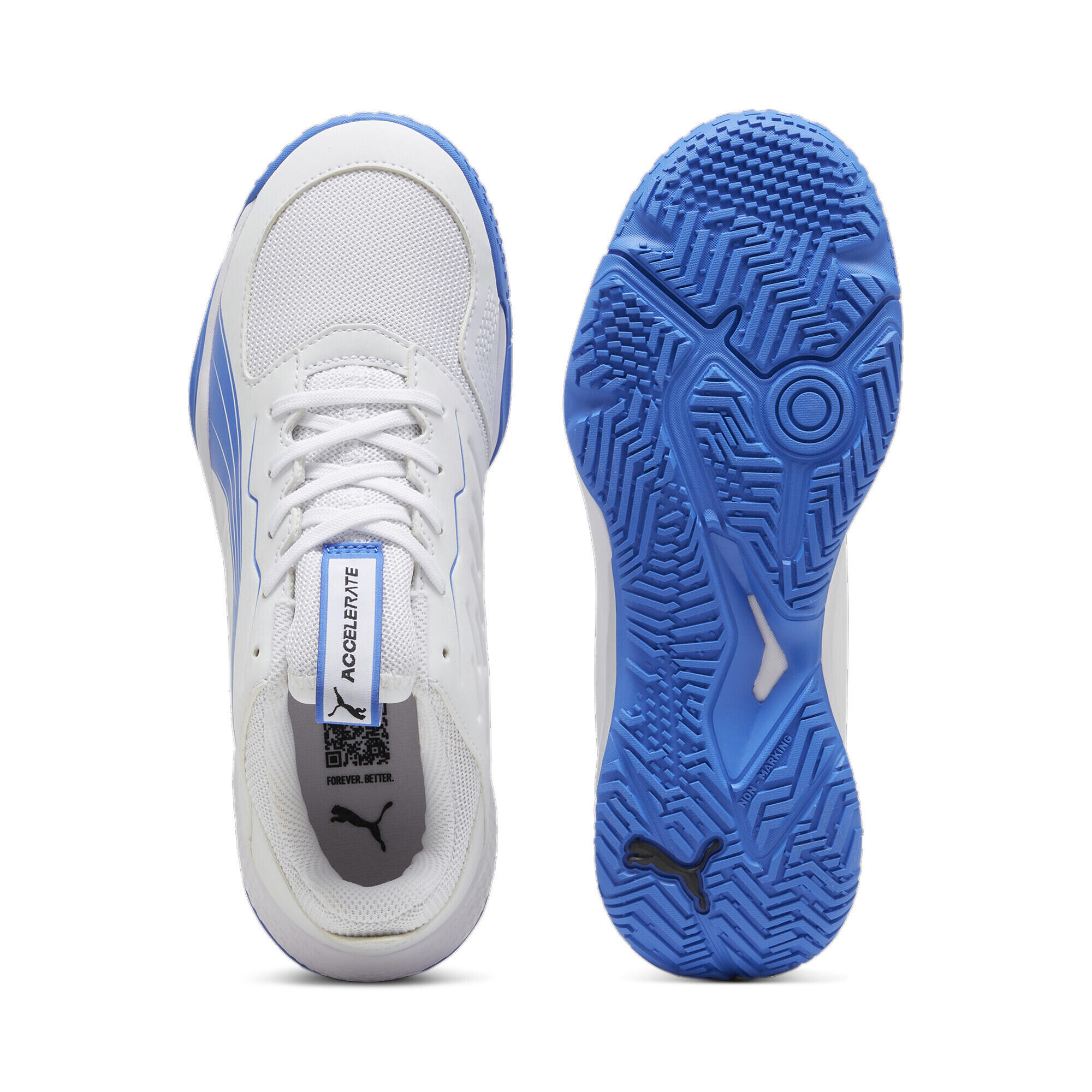 Accelerate Hallenschuhe Jugendliche PUMA White Bluemazing Blue 4/7