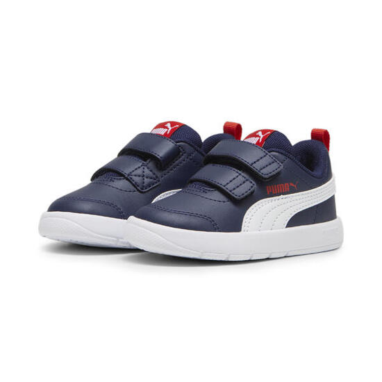 Zapatillas infantiles Courtflex V3 PUMA Navy White Red Blue