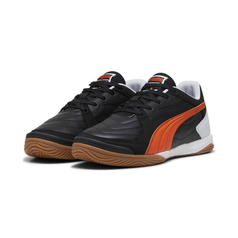 Scarpe da calcetto PRESSING IV PUMA Black Flame Flicker Silver Mist Orange Gray