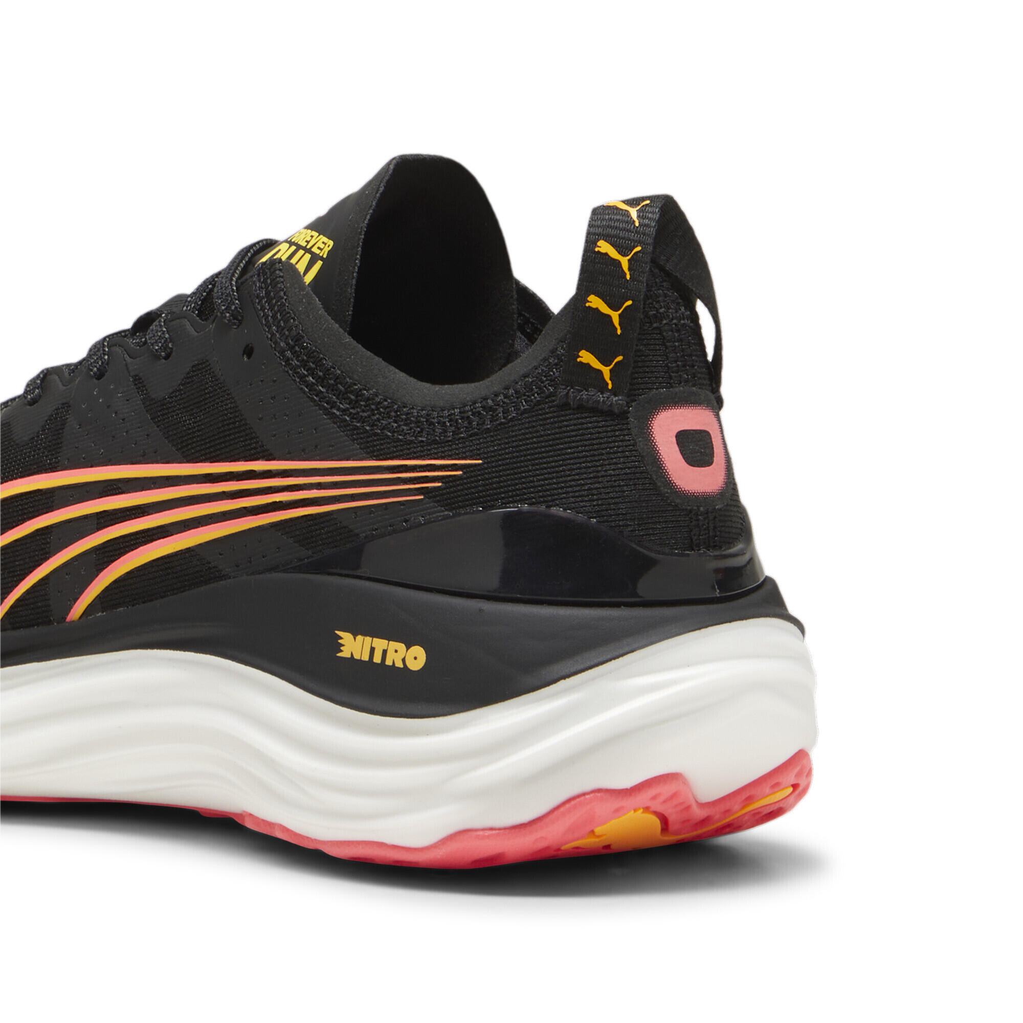 Puma ForeverRun Nitro Womens Black Running Shoes 4/7