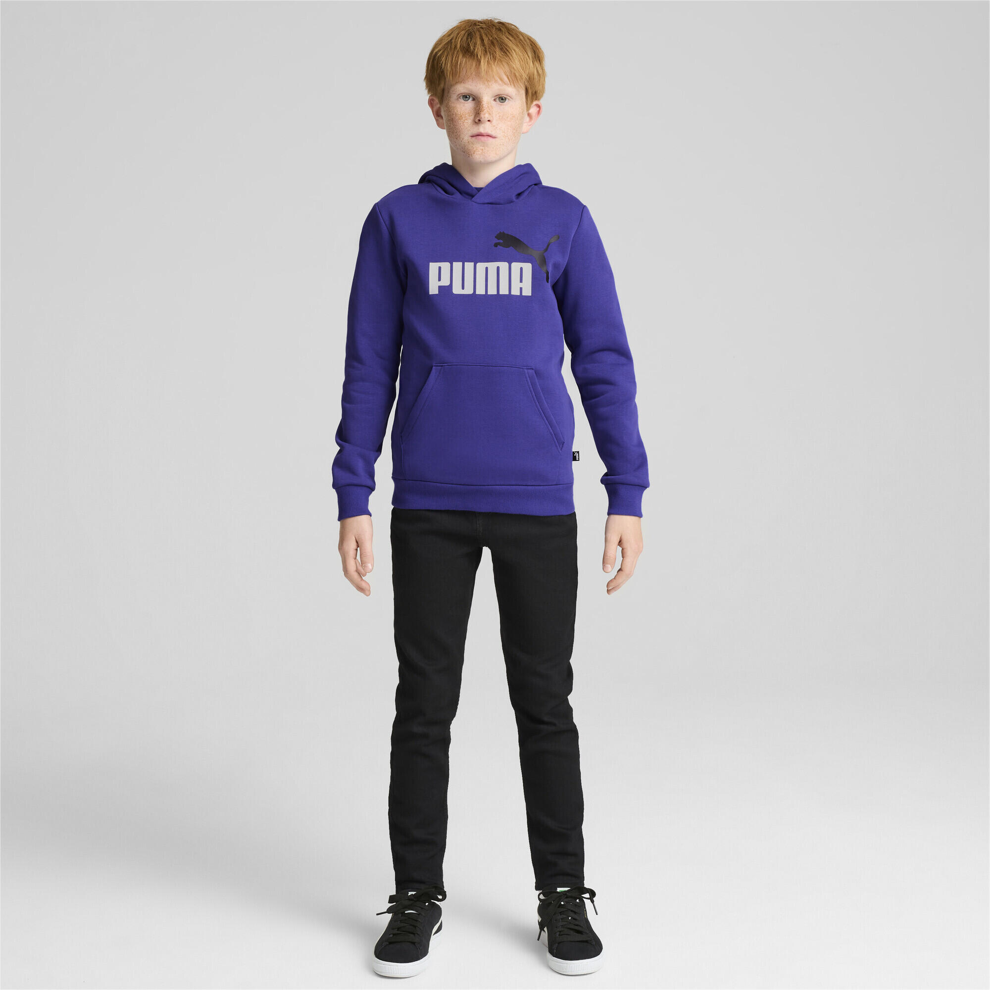 Felpa con cappuccio bicolore Essentials+ con logo grande per ragazzi PUMA 3/7