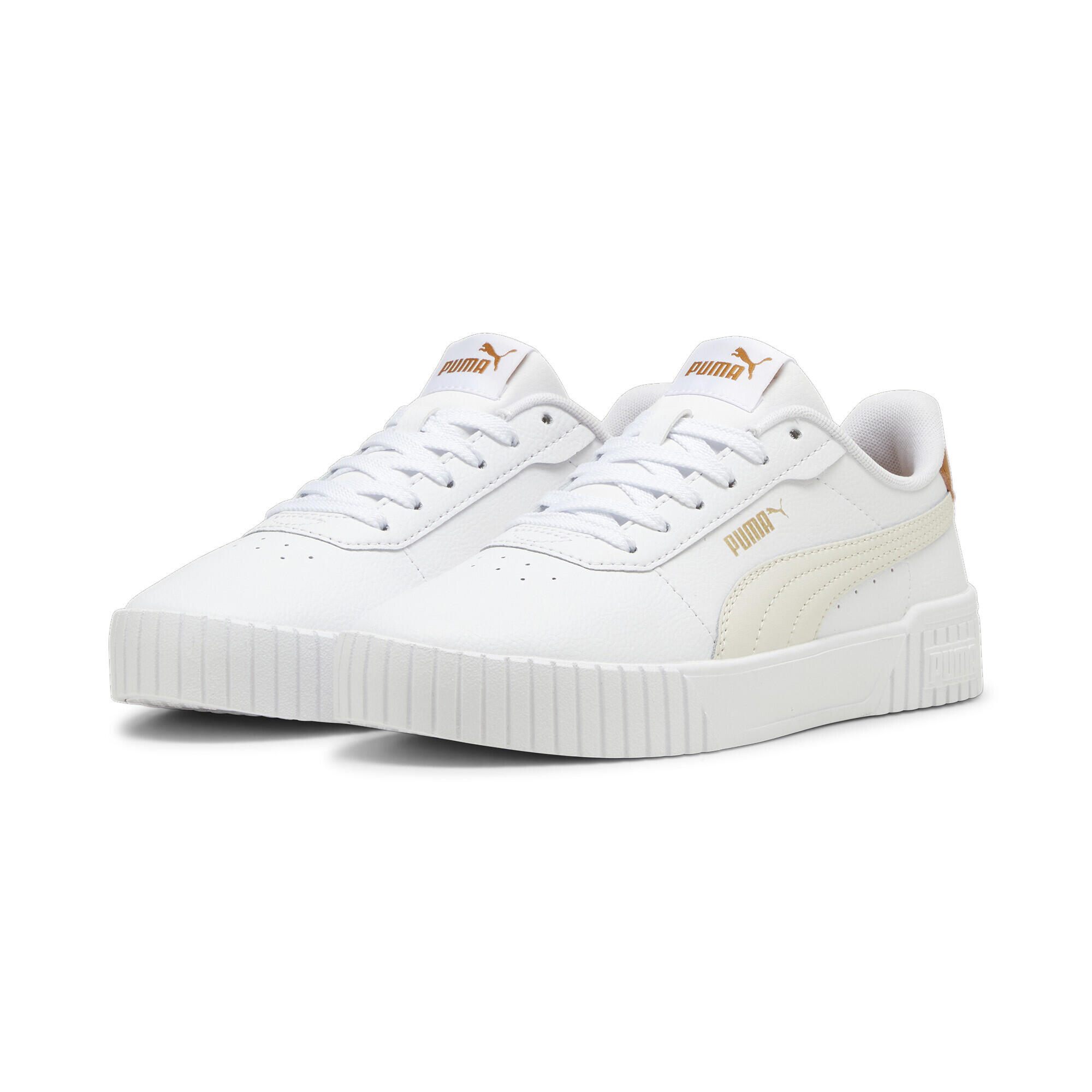 Carina 2.0 sneakers voor dames PUMA White Frosted Ivory Caramel Latte Beige 3/7