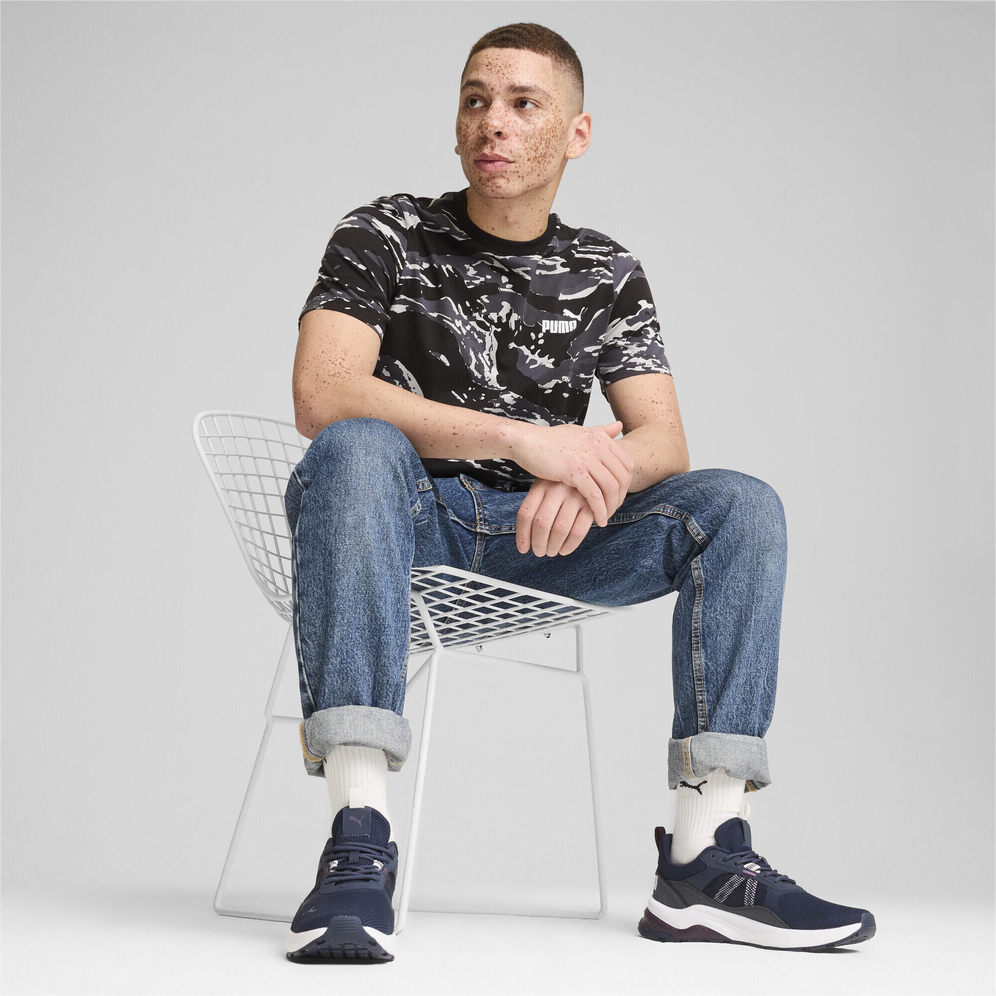 ESS+ CAMO Graphic T-Shirt Herren PUMA Black 6/7