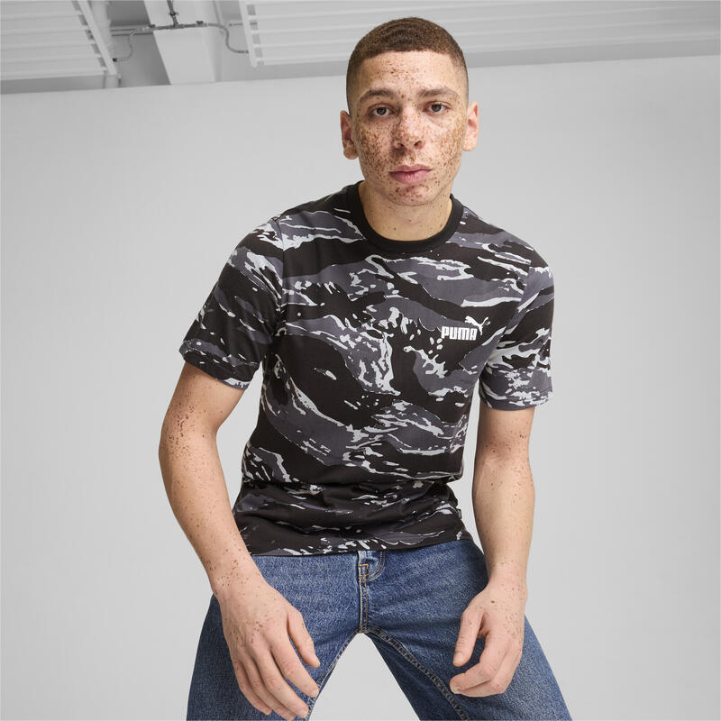 T-shirt à imprimés ESS+ CAMO Homme PUMA Black