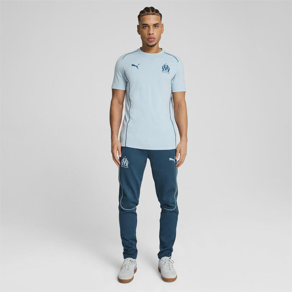 Męska koszulka Casuals Olympique Marsylia PUMA Turquoise Surf Ocean Tropic Blue