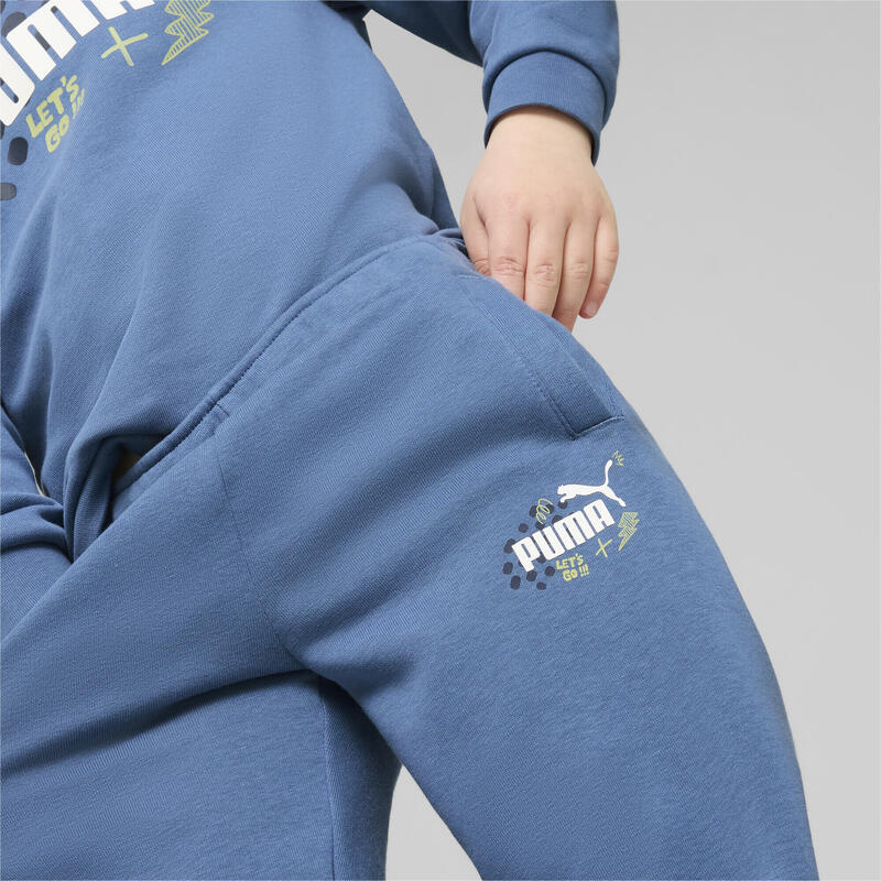 Młodzieżowe spodnie dresowe ESS+ PUMA PUMA Blue Horizon