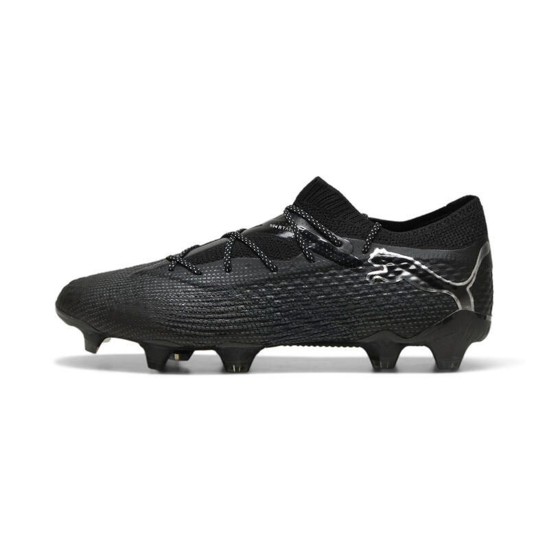 Ghete de fotbal FUTURE 7 ULTIMATE Low FG/AG PUMA Black Silver Metallic Gray