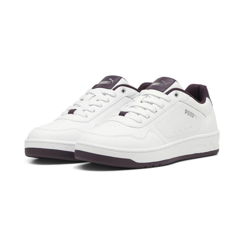 Tenis Mujer Court Classy PUMA White Midnight Plum Silver Purple Metallic