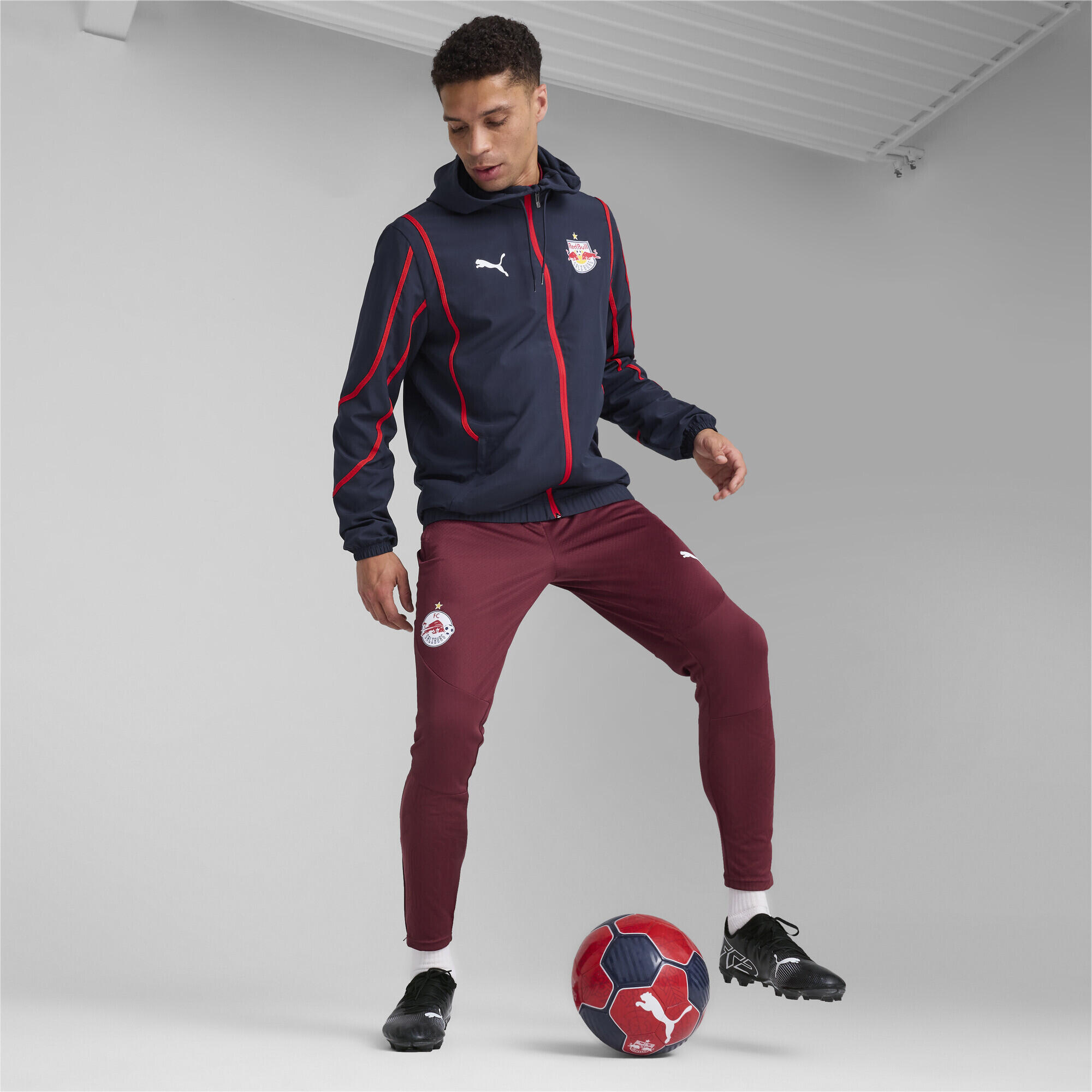 Veste tissée d'avant-match FC Red Bull Salzburg Homme PUMA Club Navy Red Blue 4/7