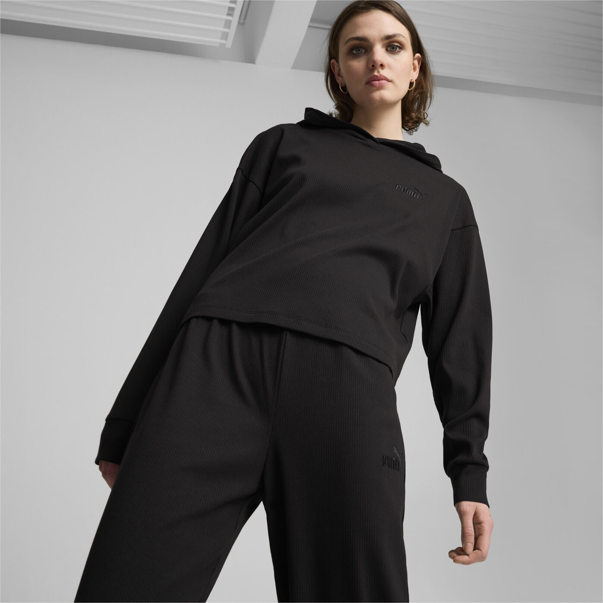 Hoodie ESS ELEVATED Femme PUMA Black 5/7