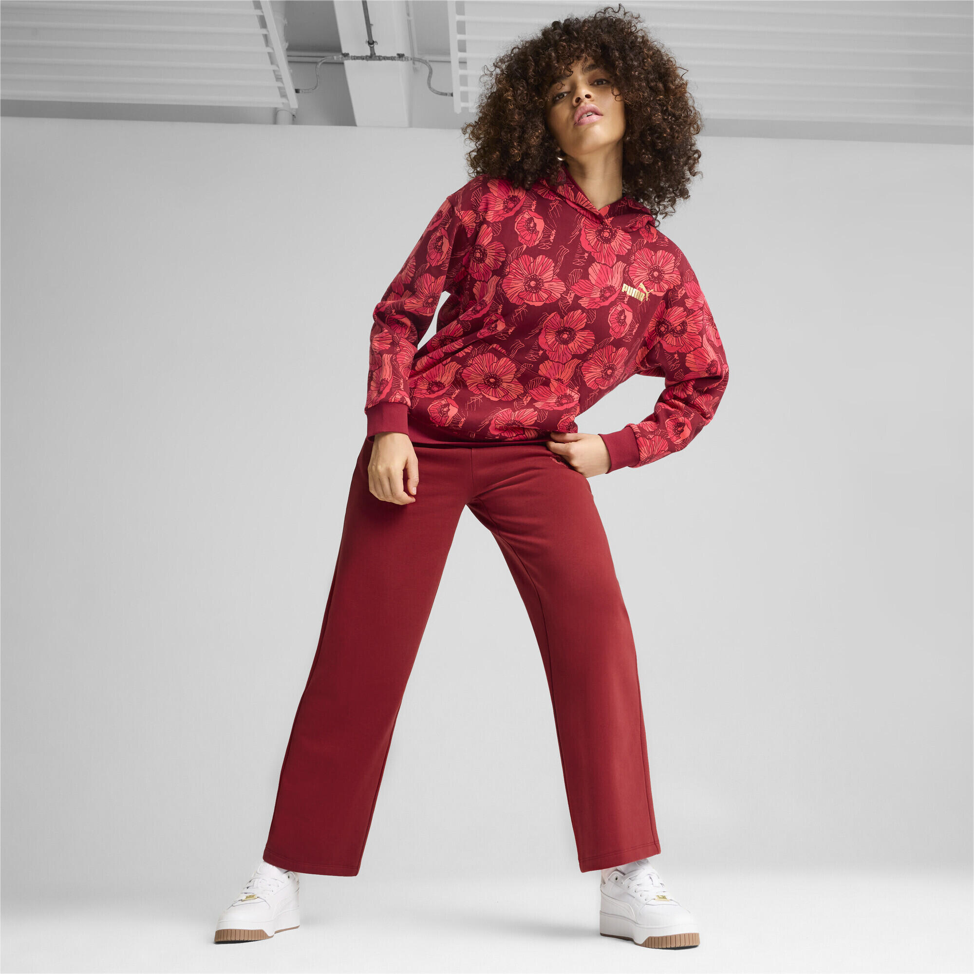 Sudadera estampada con capucha ESS+ Class Act Mujer PUMA Intense Red 5/7