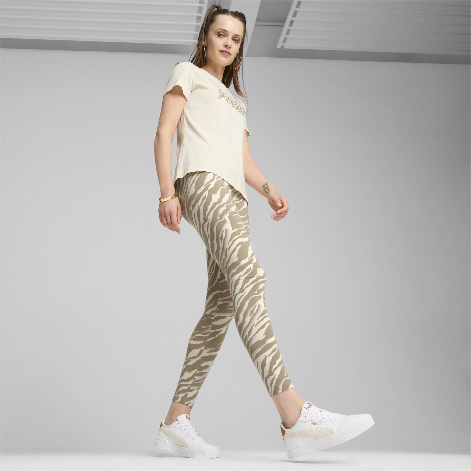 Carina 2.0 sneakers voor dames PUMA White Frosted Ivory Caramel Latte Beige 7/7