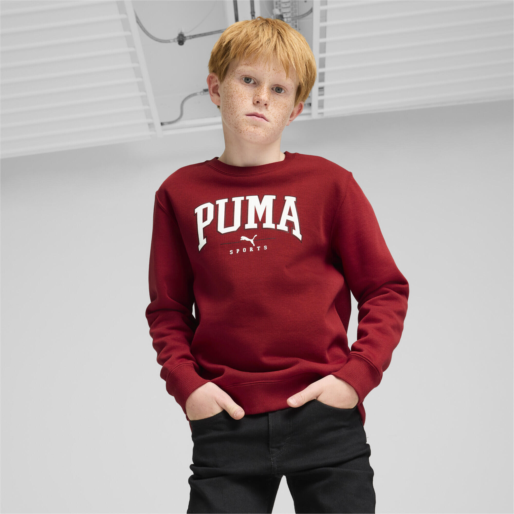 Girocollo PUMA SQUAD per ragazzi PUMA Intense Red 3/6