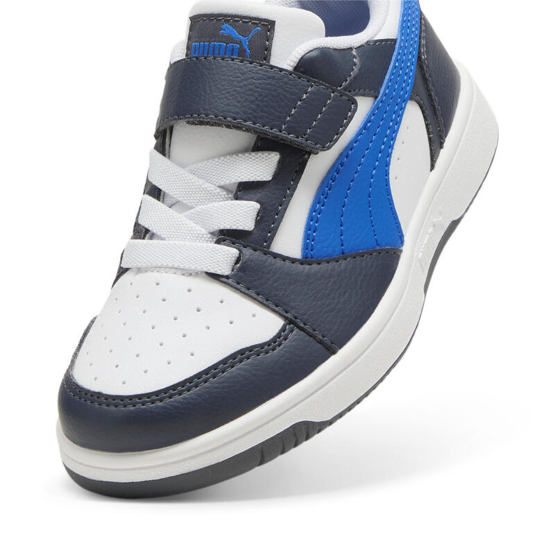 Baskets Rebound V6 Lo Enfant PUMA White Hyperlink Blue Galactic Gray