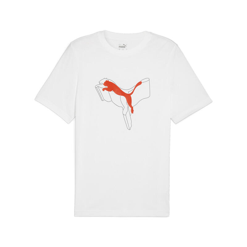 ESS+ LOGO LAB Cat T-shirt voor heren PUMA White