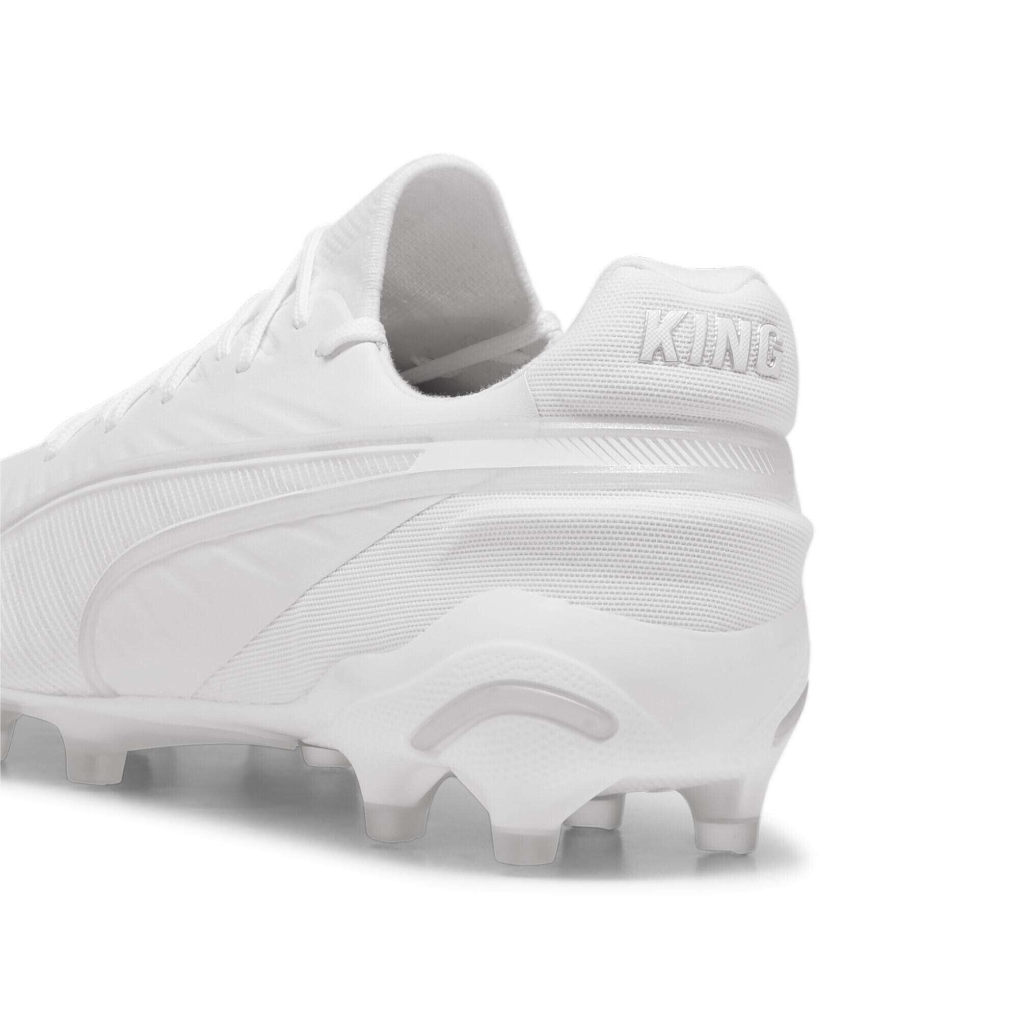 KING ULTIMATE FG/AG voetbalschoenen PUMA White Silver Metallic 6/7