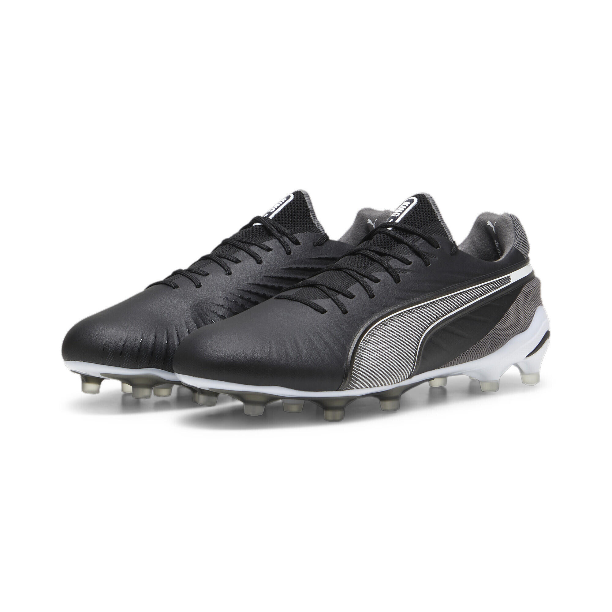 Puma - Chaussures De Football King Ultimate Fg/ag Unisexe Puma - Chaussures De Football - Blanc|gris|noir - 44 - Decathlon