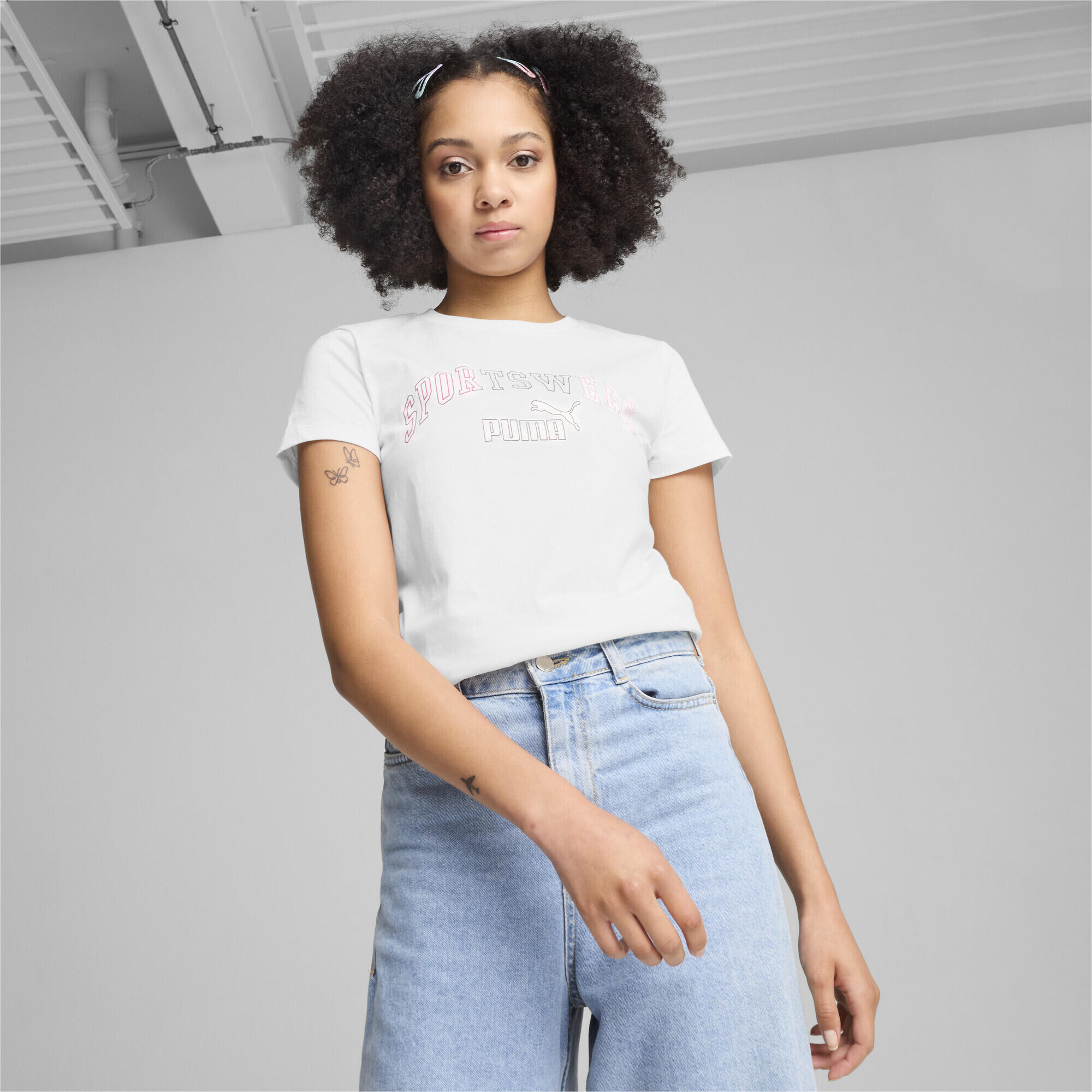 T-shirt ESS+ LOGO LAB Femme PUMA White 3/6