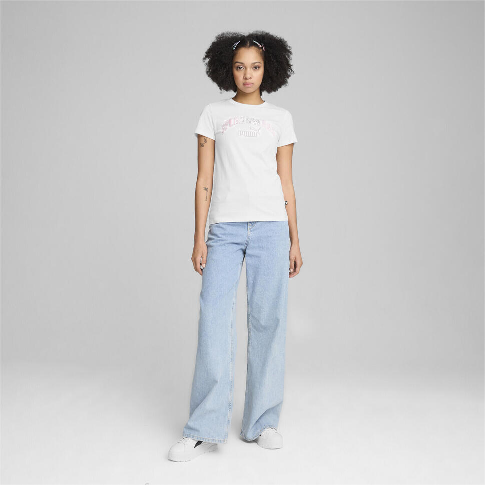 Damska koszulka ESS+ LOGO LAB PUMA White