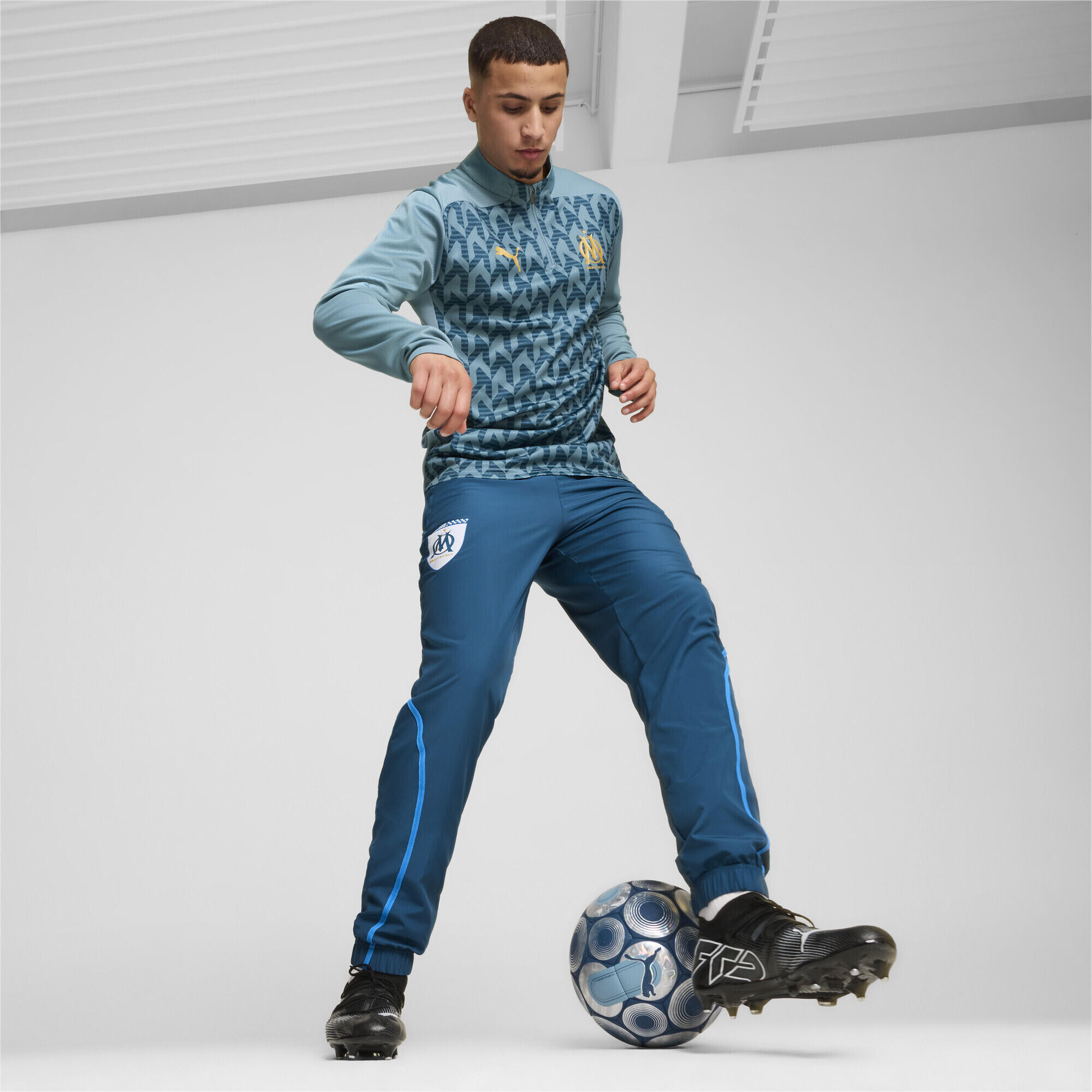 Pantalon tissé d’avant-match Olympique de Marseille Homme PUMA 5/7