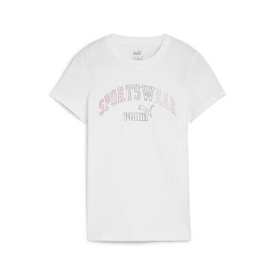 Ess+ logo lab t-shirt voor dames puma white