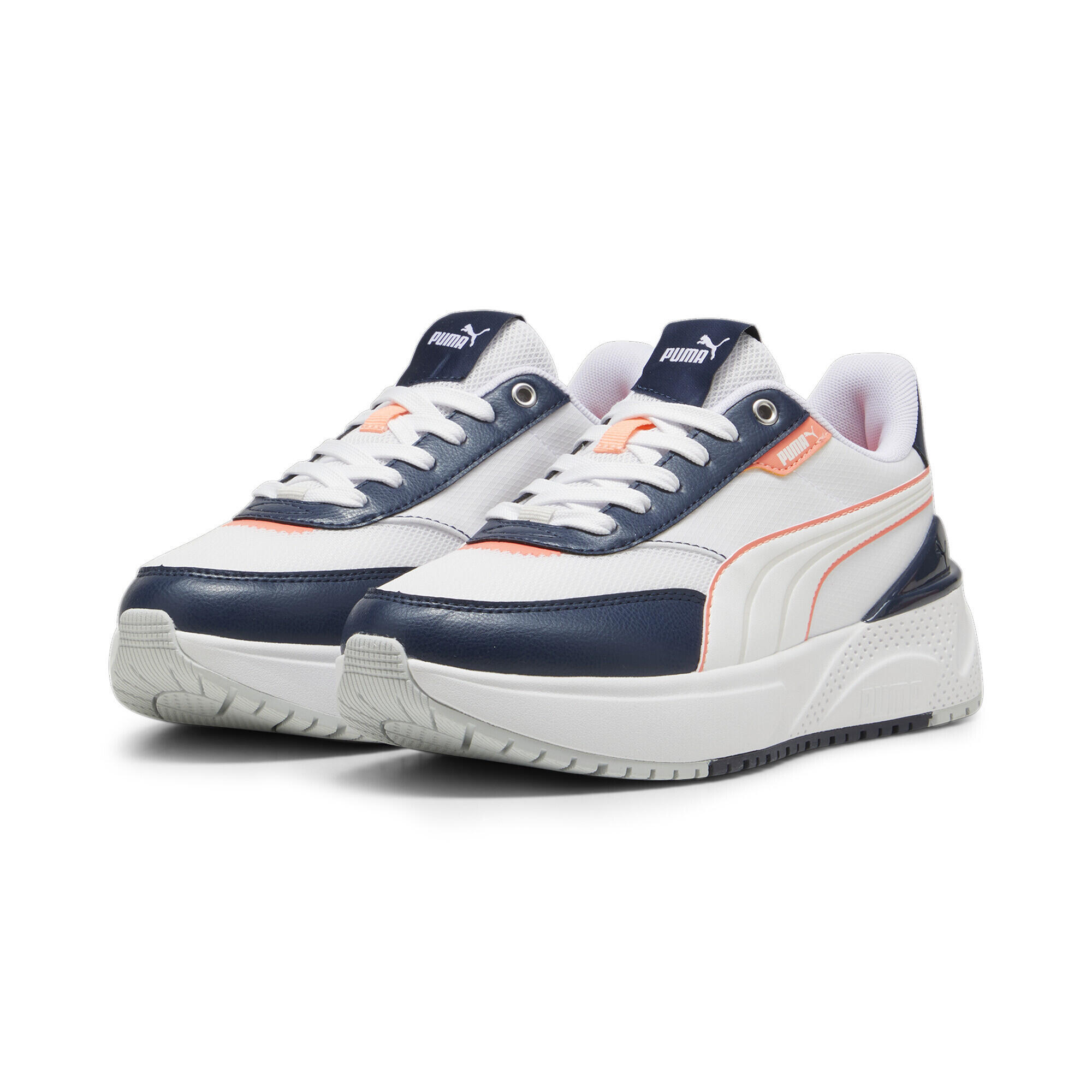 Puma - Sneakers R78 Disrupt Lt Femme Puma White Club Navy Glacial Gray Blue - Baskets - Blanc|bleu - Decathlon