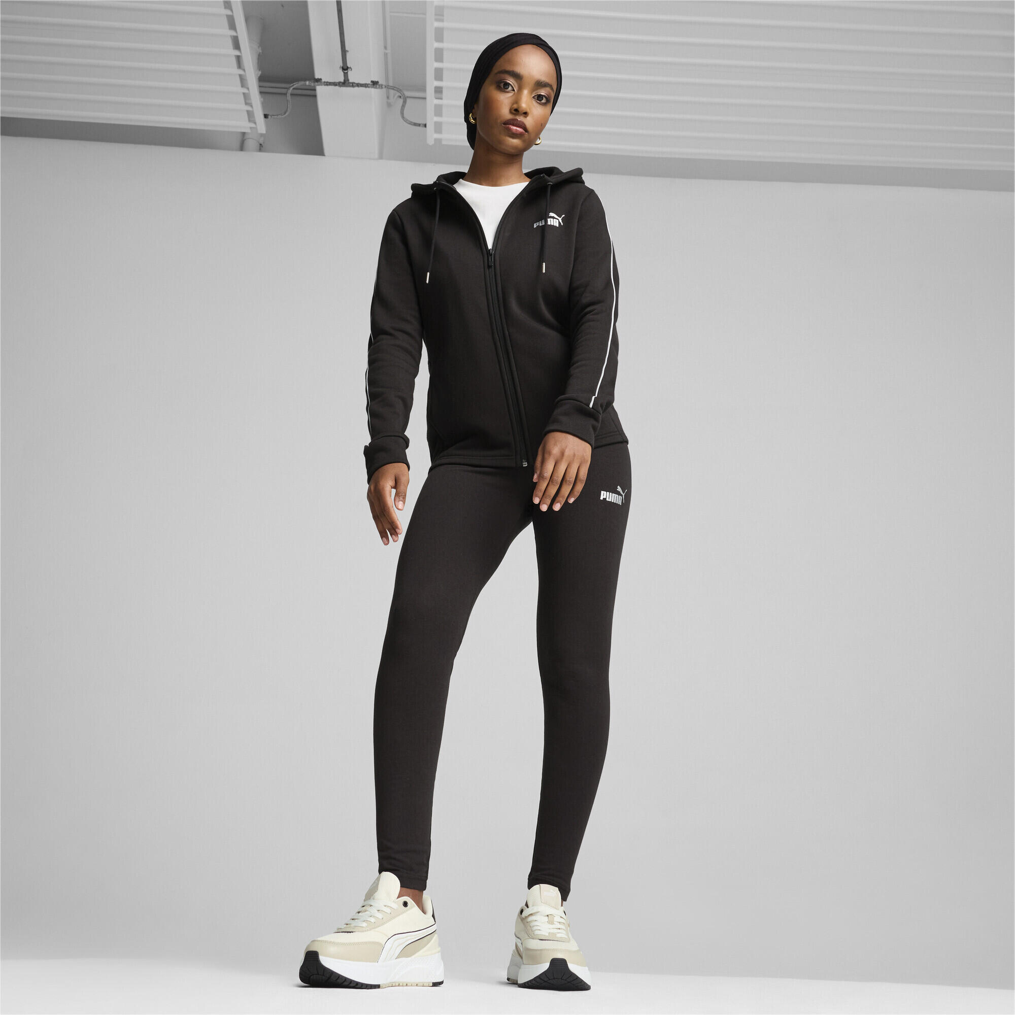 Metallic trainingspak voor dames PUMA Black 4/7