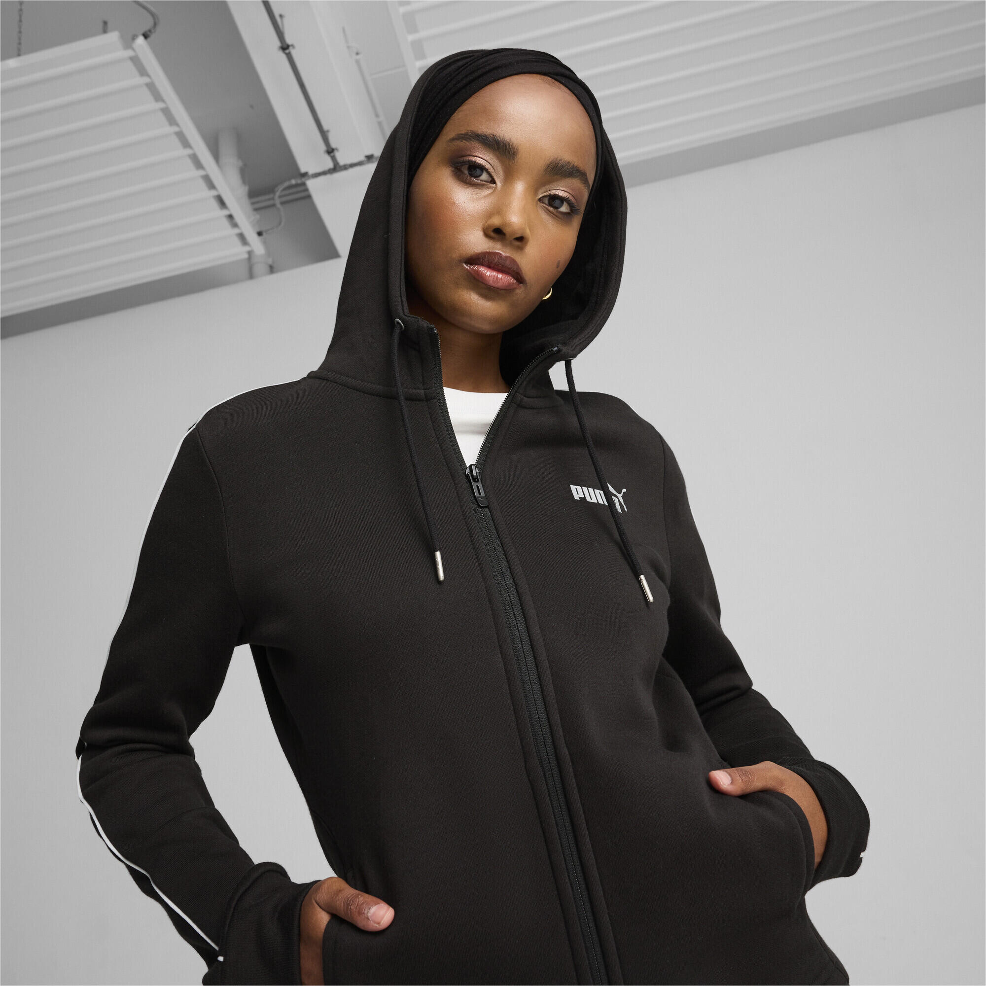 Metallic trainingspak voor dames PUMA Black 5/7