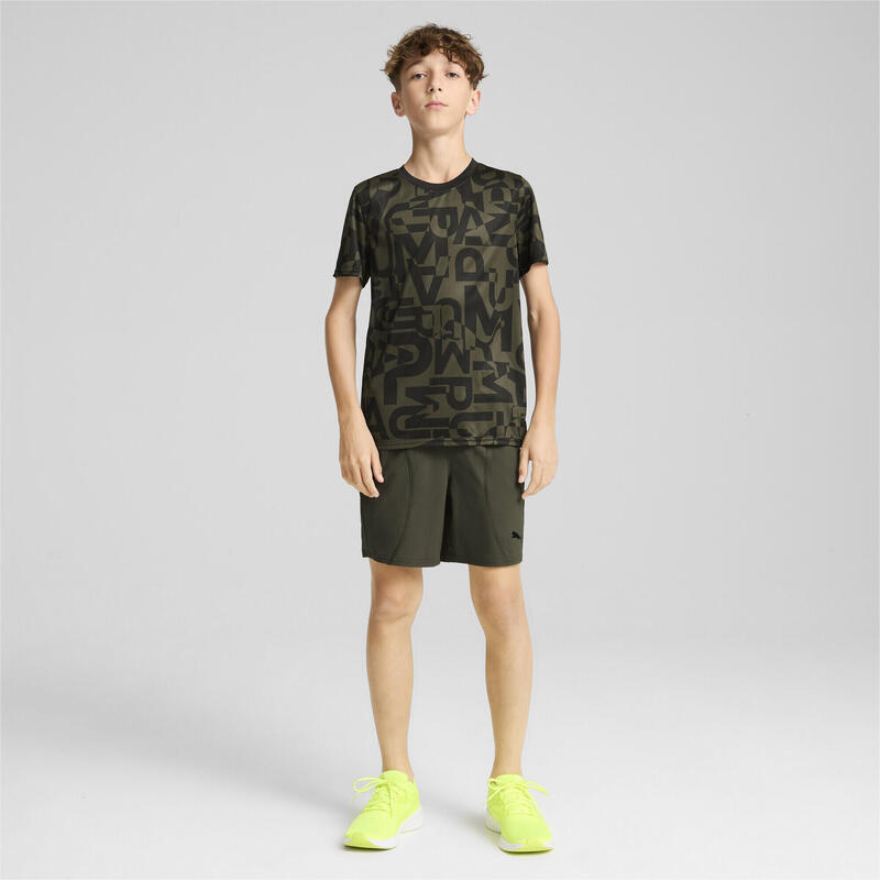 T-shirt d'entraînement à motif intégral Enfant et Adolescent PUMA Black