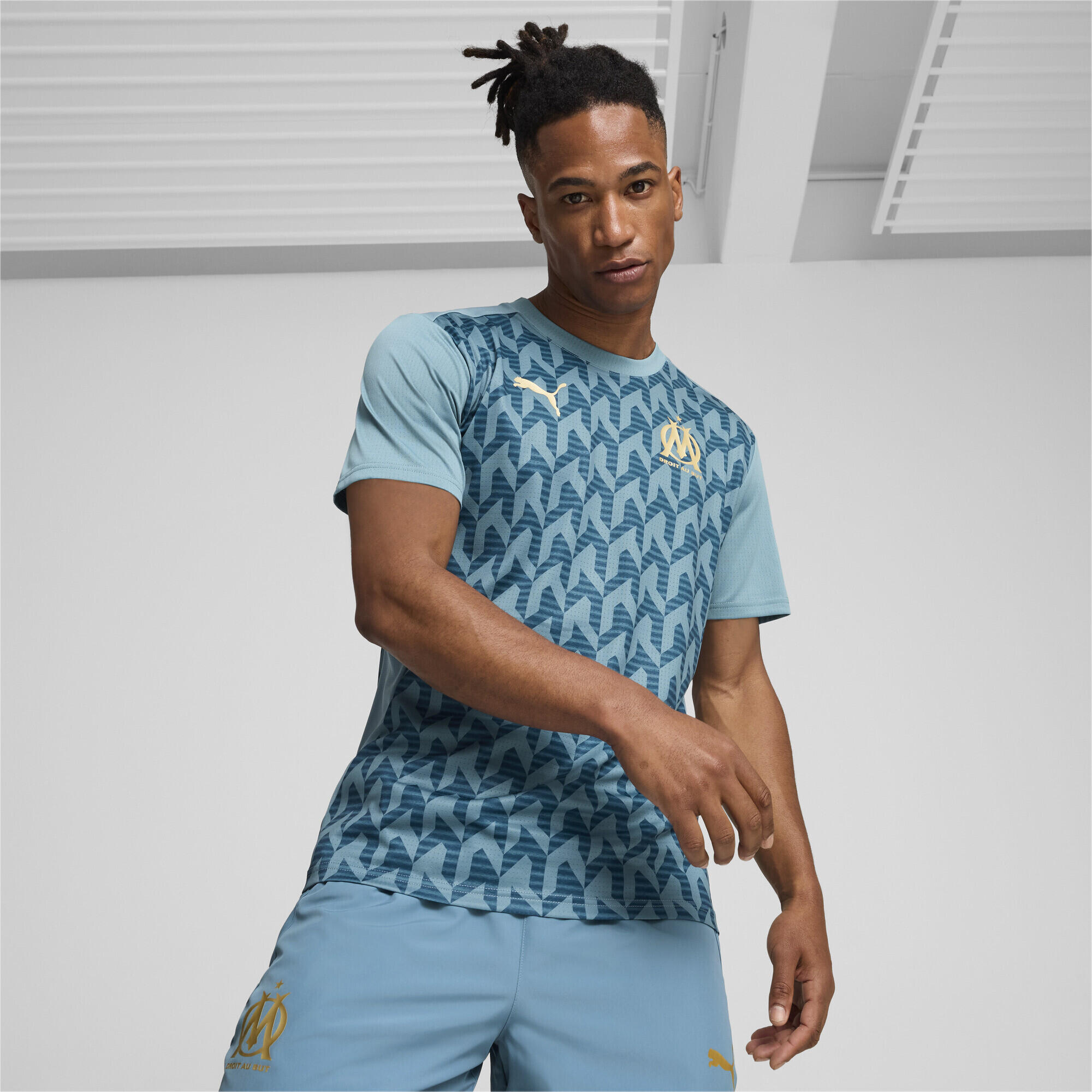 Olympique de Marseille Pre-match Short Sleeve Jersey Men PUMA 2/7