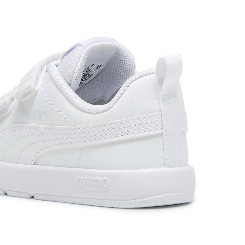 Tenisky Courtfle V3 pro malé děti PUMA White Silver Mist Gray