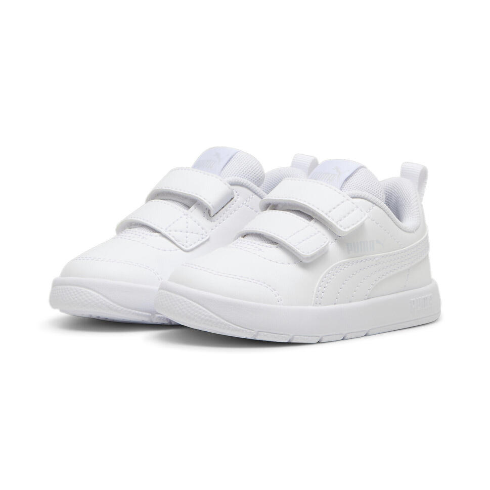 Sneakersy dla małych dzieci Courtflex V3 PUMA White Silver Mist Gray