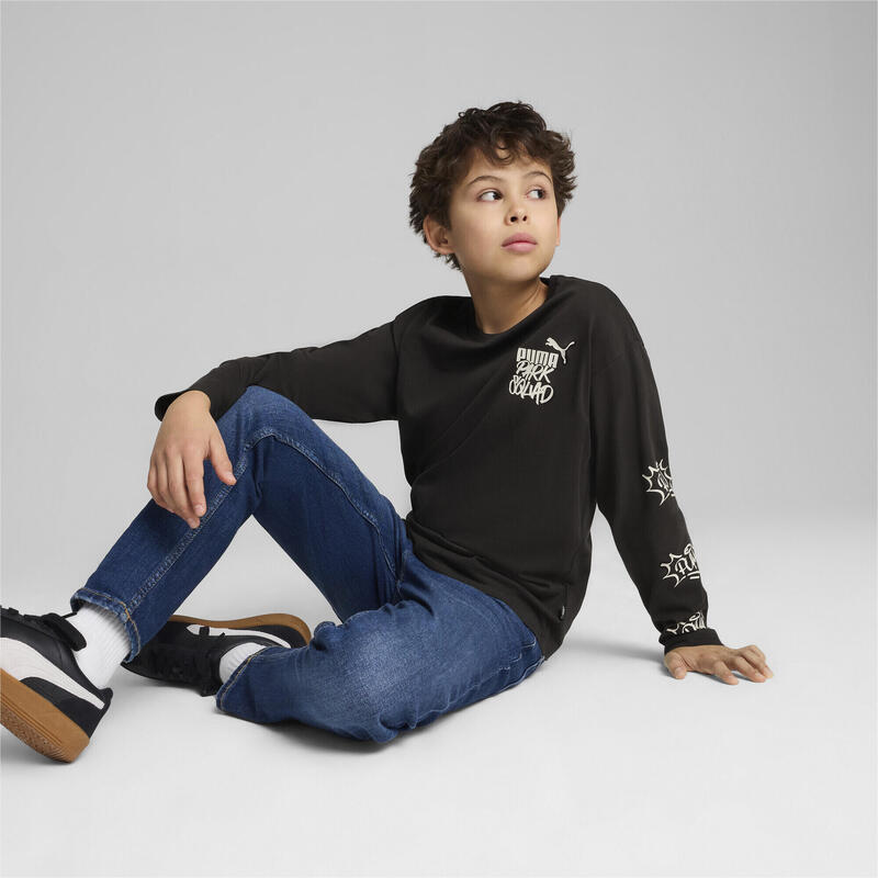 T-shirt à manches longues ESS+ MID 90s Enfant et Adolescent PUMA Black