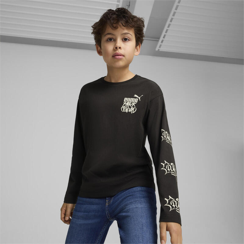 T-shirt à manches longues ESS+ MID 90s Enfant et Adolescent PUMA Black