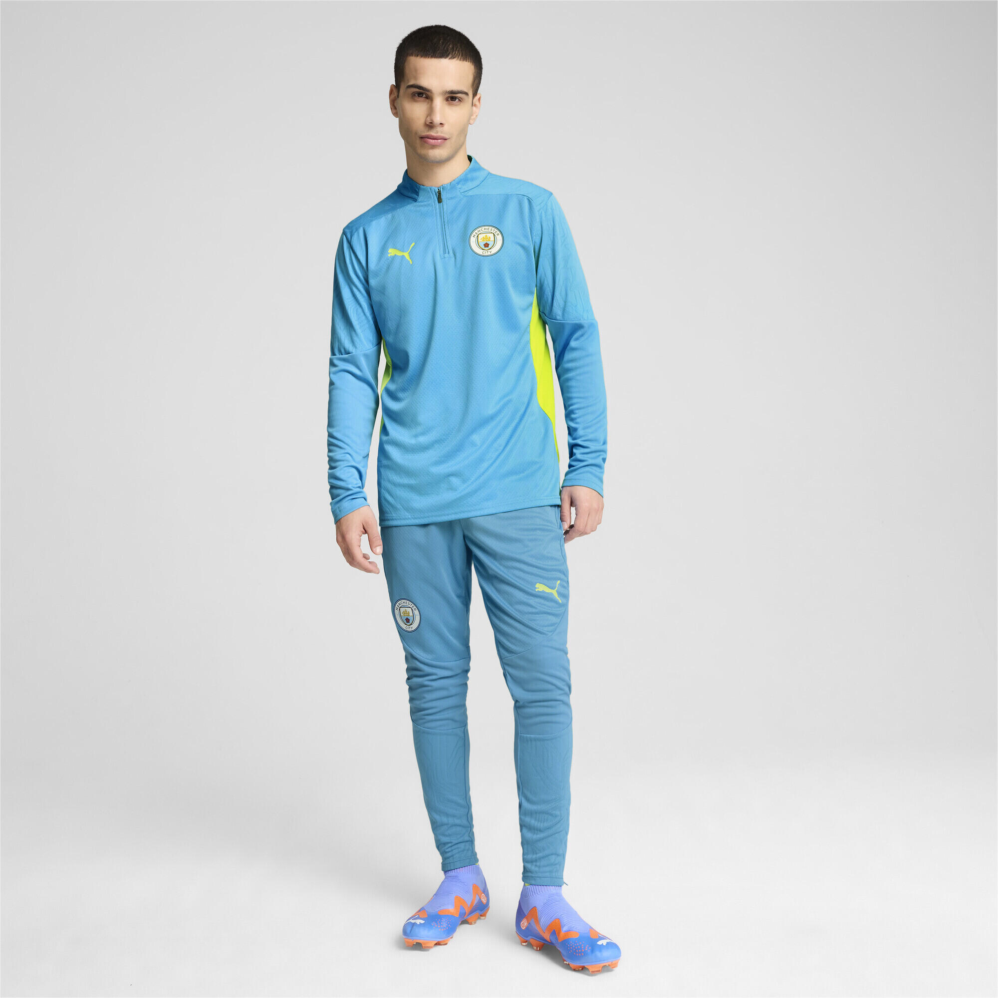 Top da allenamento Manchester City con zip corta da uomo PUMA 6/7