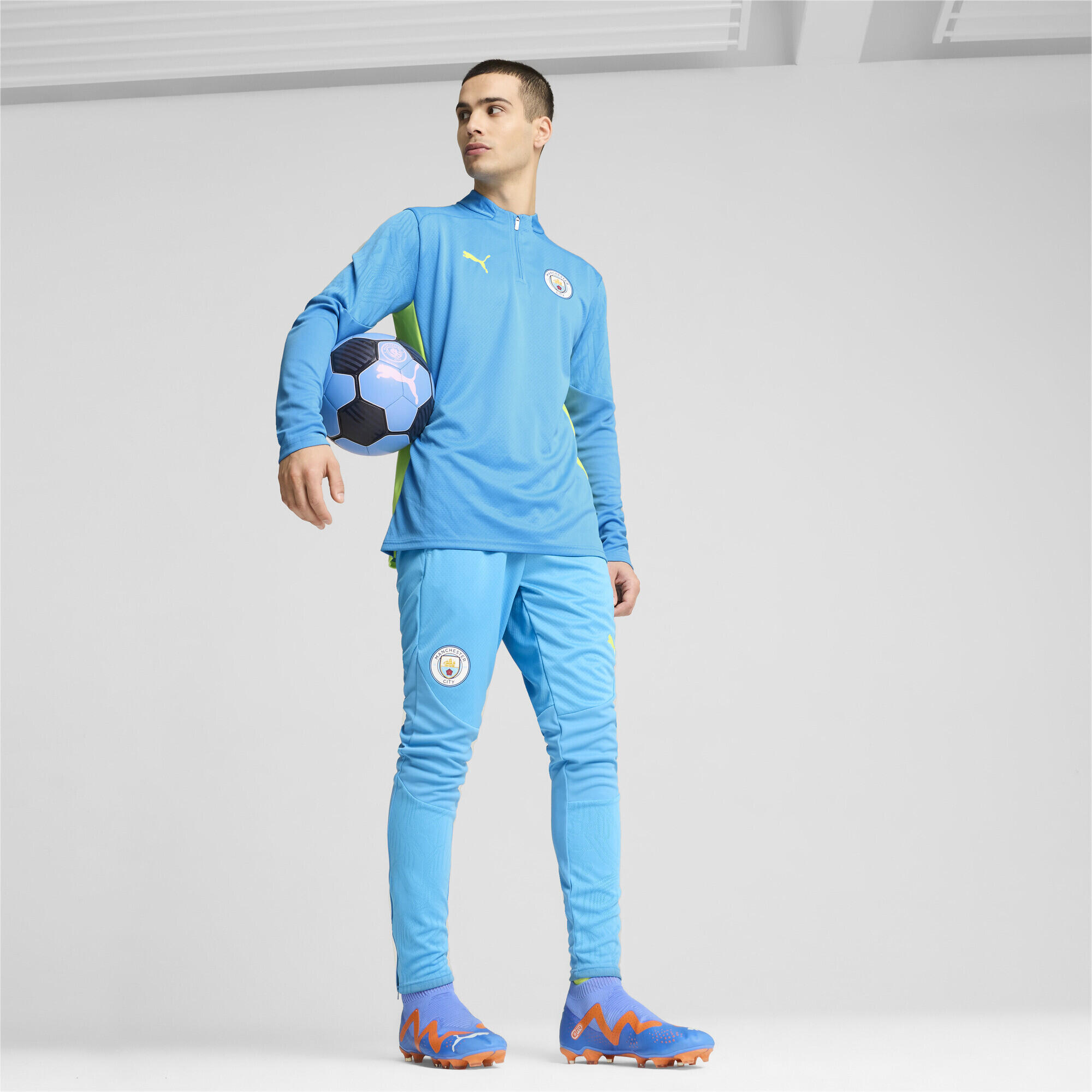 Top da allenamento Manchester City con zip corta da uomo PUMA 4/7