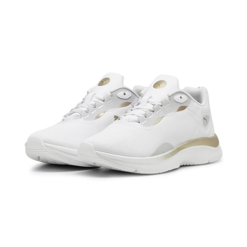 SOFTRIDE Orla Metallic Dream sneakers voor dames PUMA White Gold Matte Beige