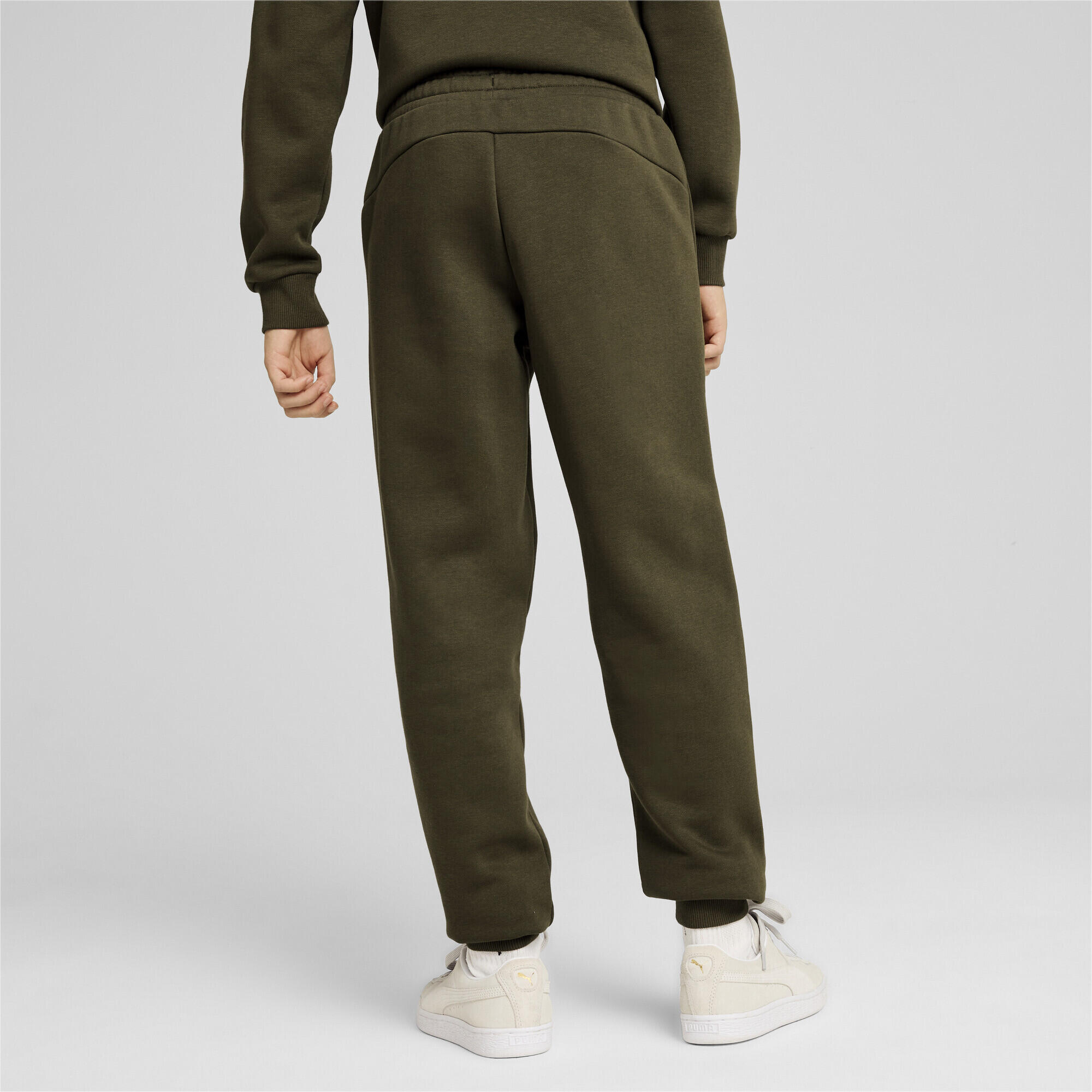 Młodzieżowe spodnie z grafiką PUMA POWER PUMA Dark Olive Green 4/7