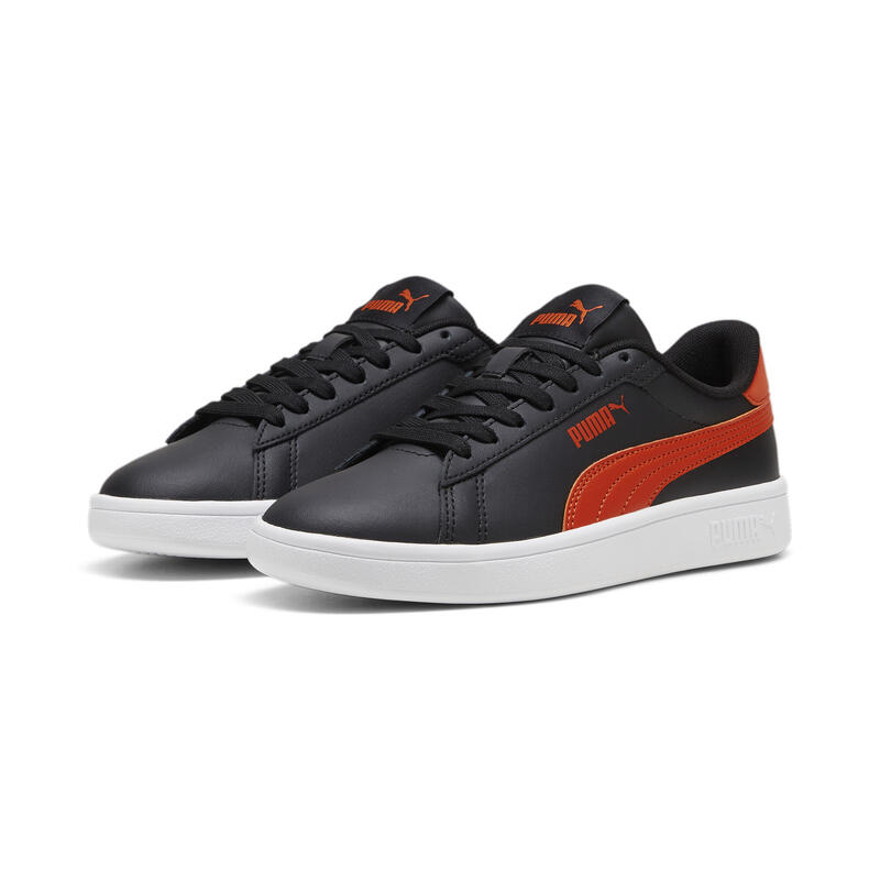 Smash 3.0 leren sneakers voor jongeren PUMA Black Redmazing Red