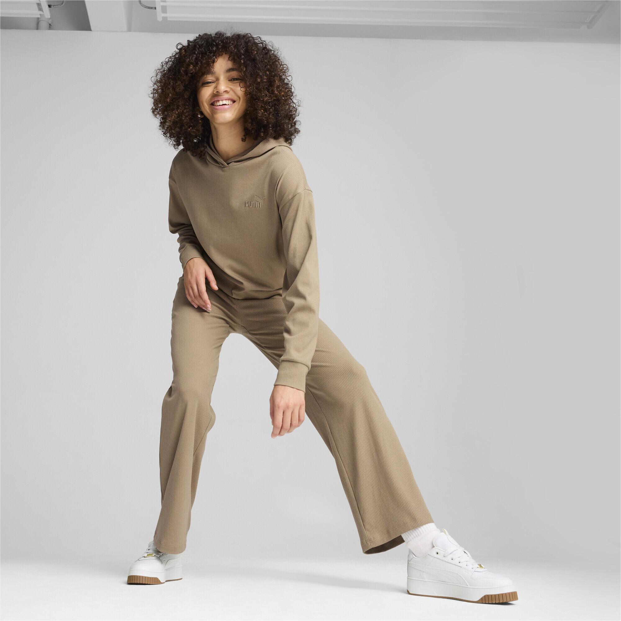 Hoodie ESS ELEVATED Femme PUMA Oak Branch Beige 7/7