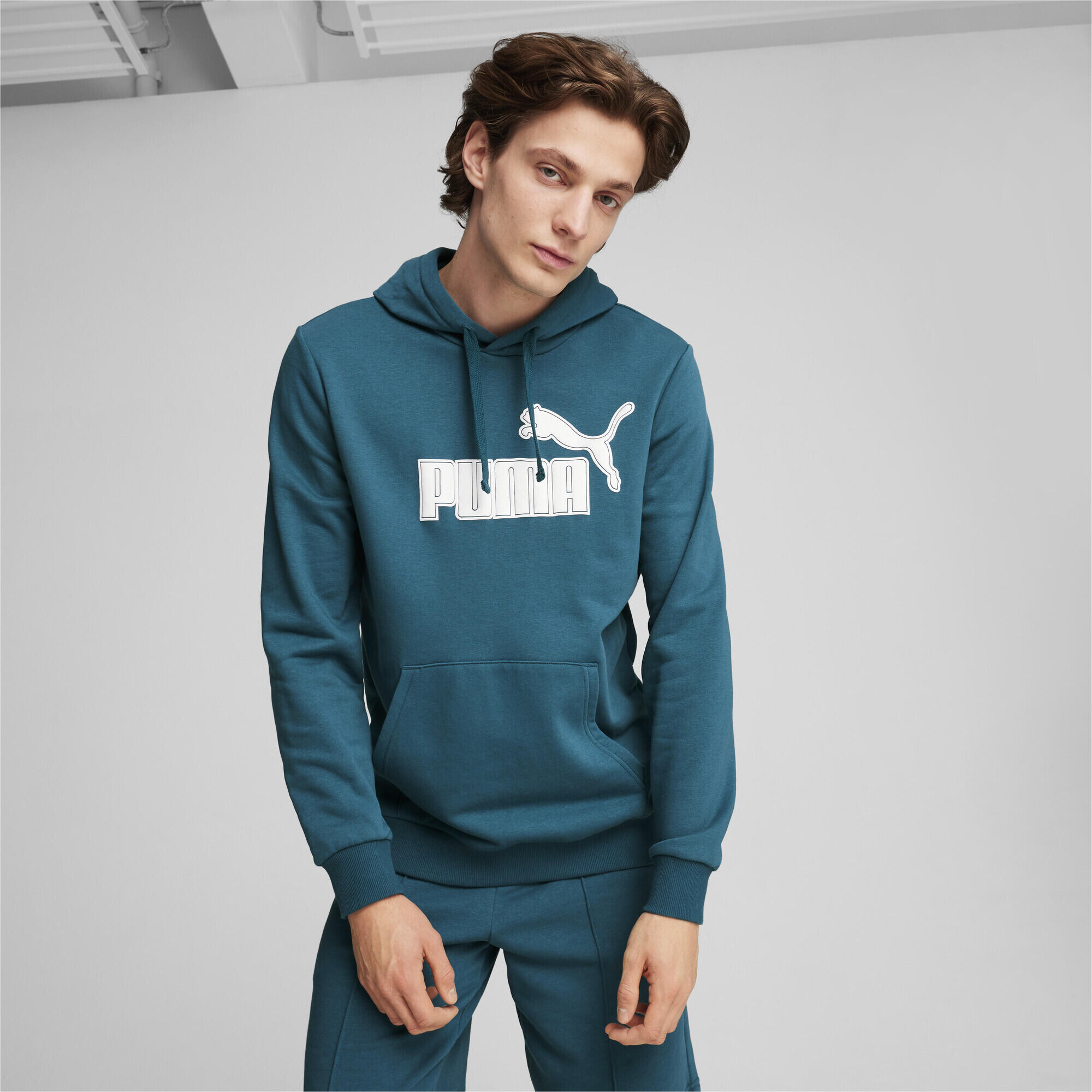 Hoodie PUMA SPORTS CLUB Homme PUMA Cold Green 5/7
