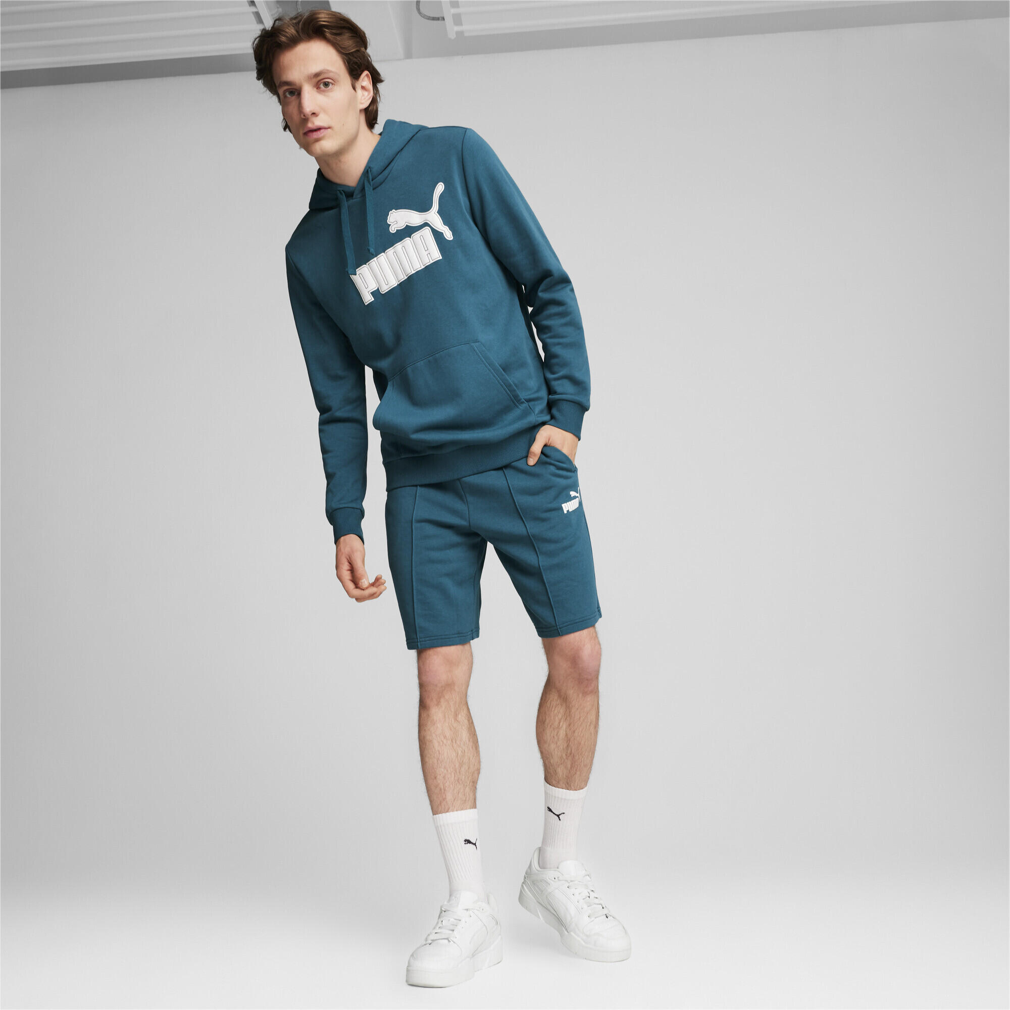 Hoodie PUMA SPORTS CLUB Homme PUMA Cold Green 7/7