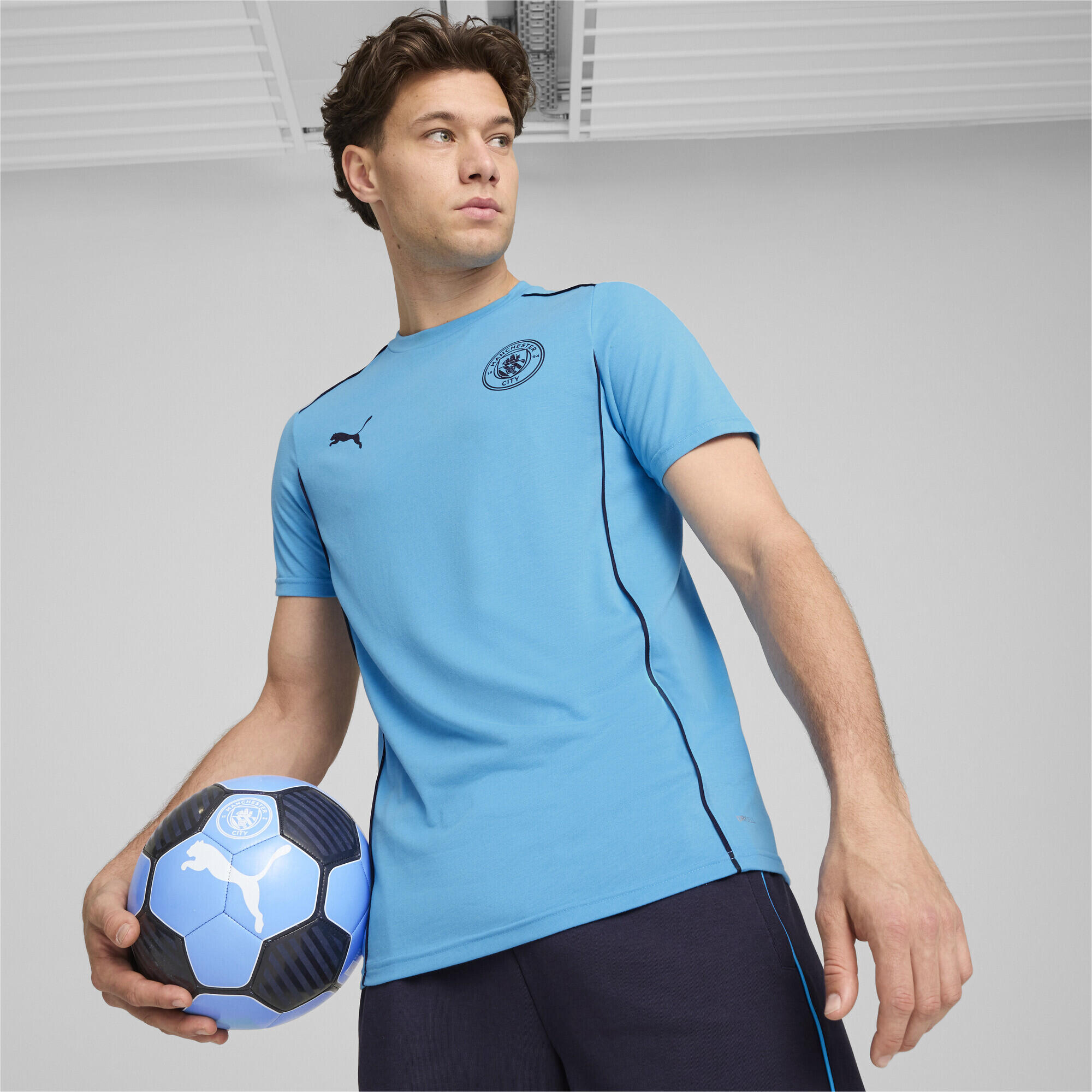 T-shirt do Manchester City Casuals para homem PUMA Magic Blue New Navy 2/7