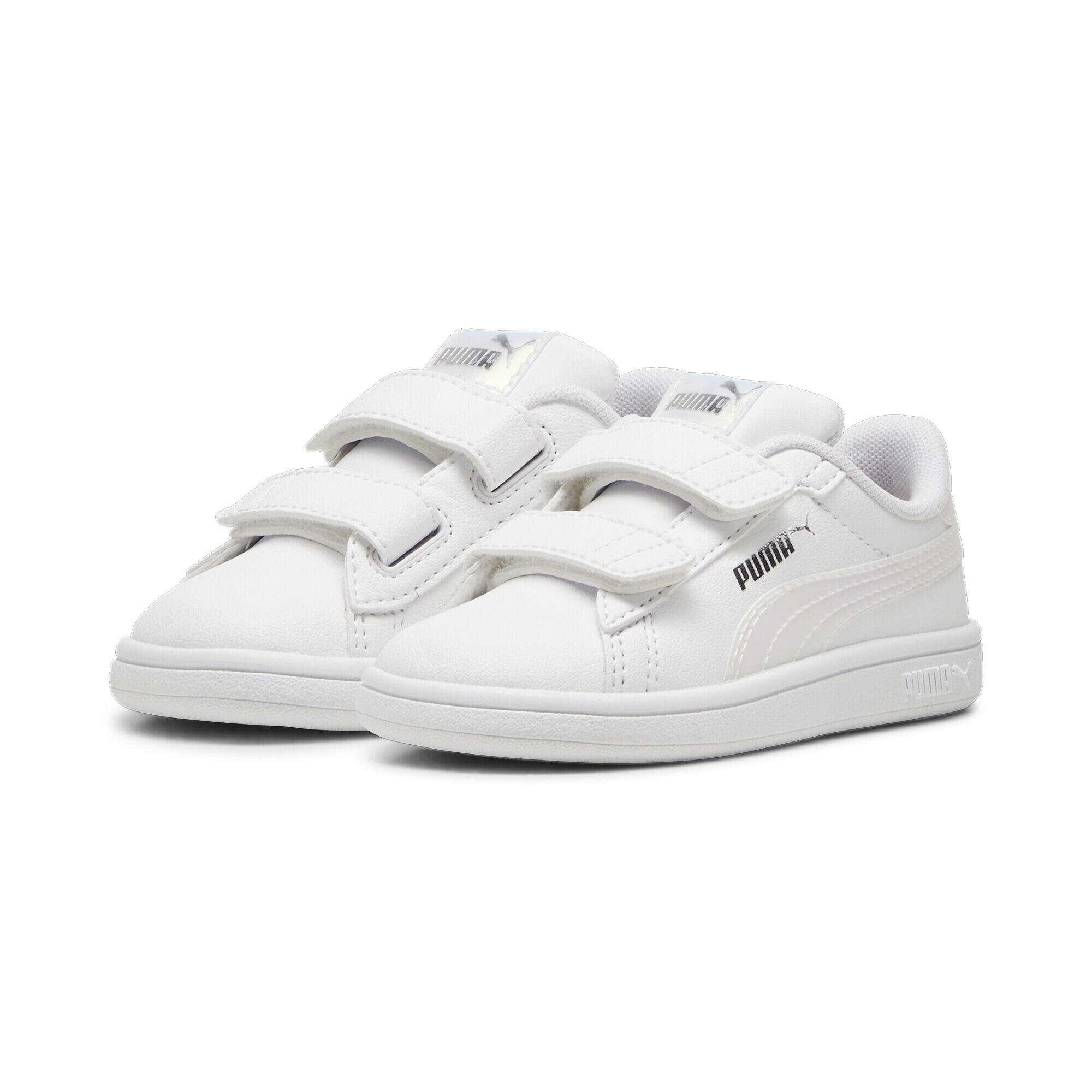 Puma - Baskets Smash 3.0 Holo 2.0 Bébé Puma - Baskets - Blanc|rose - Decathlon